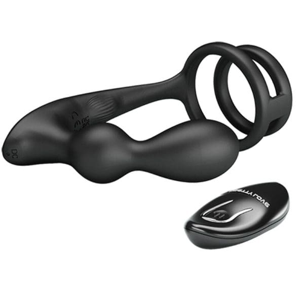 PRETTY LOVE - MARSHALL PENIS RING WITH VIBRATORY ANAL PLUG WITH REMOTE CONTROL 4